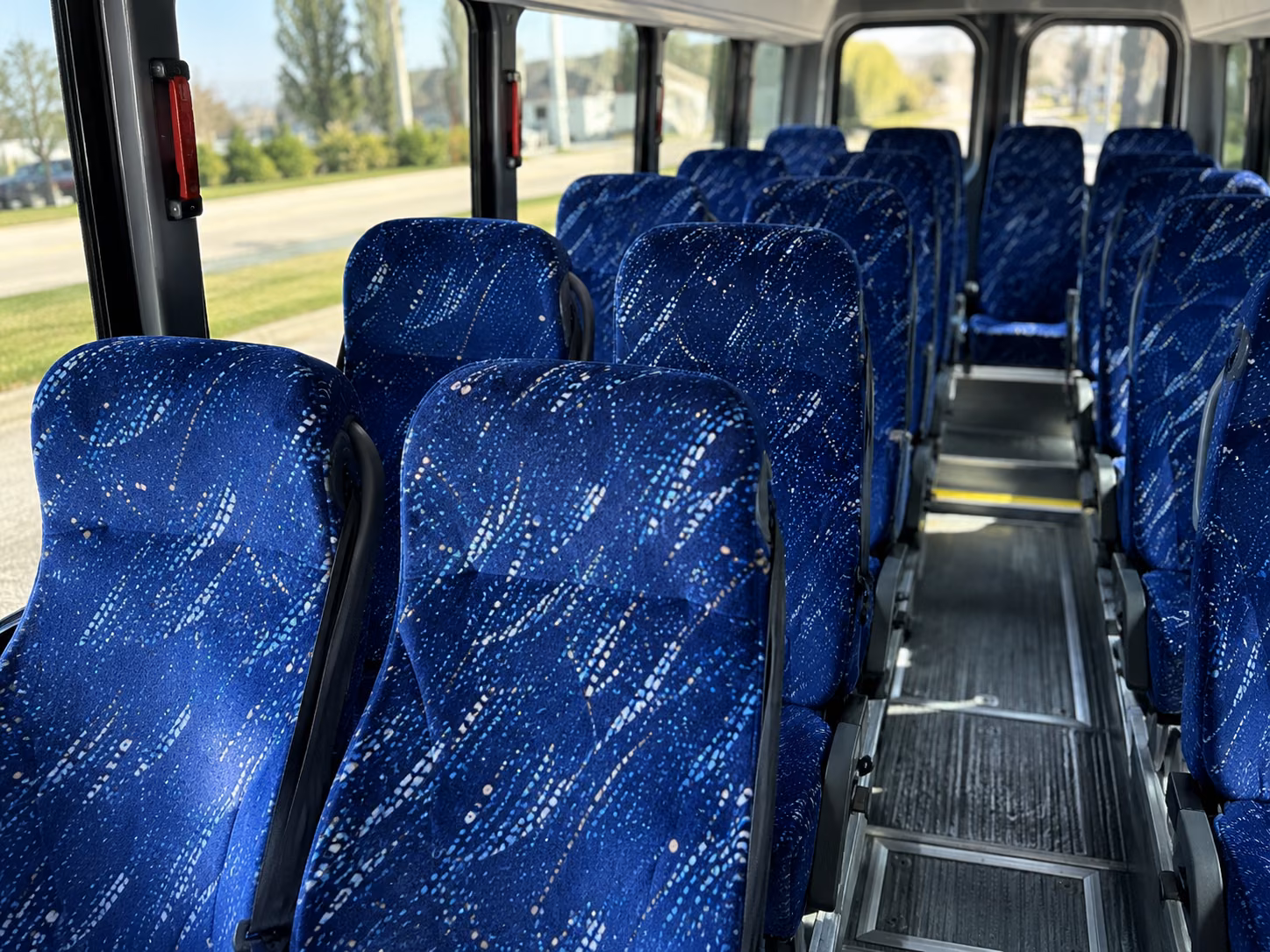 flint 18 passenger minibus inside