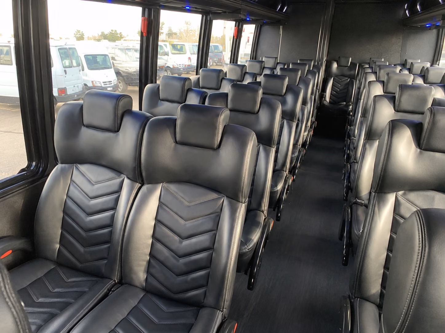 flint 18 passenger minibus interior