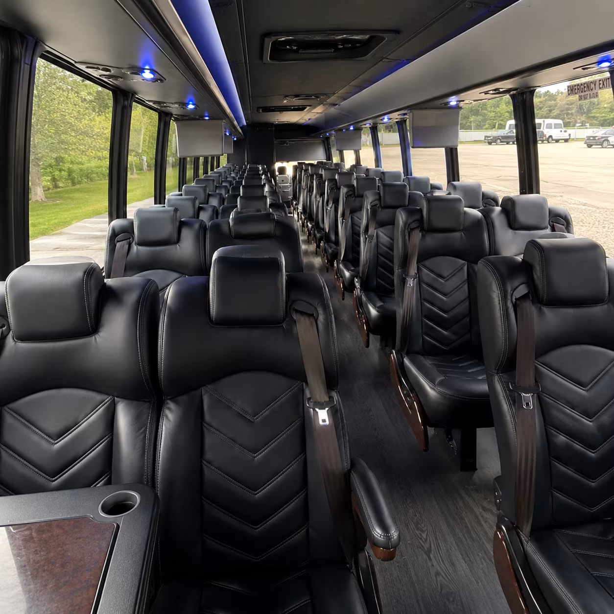 flint 25 passenger minibus interior