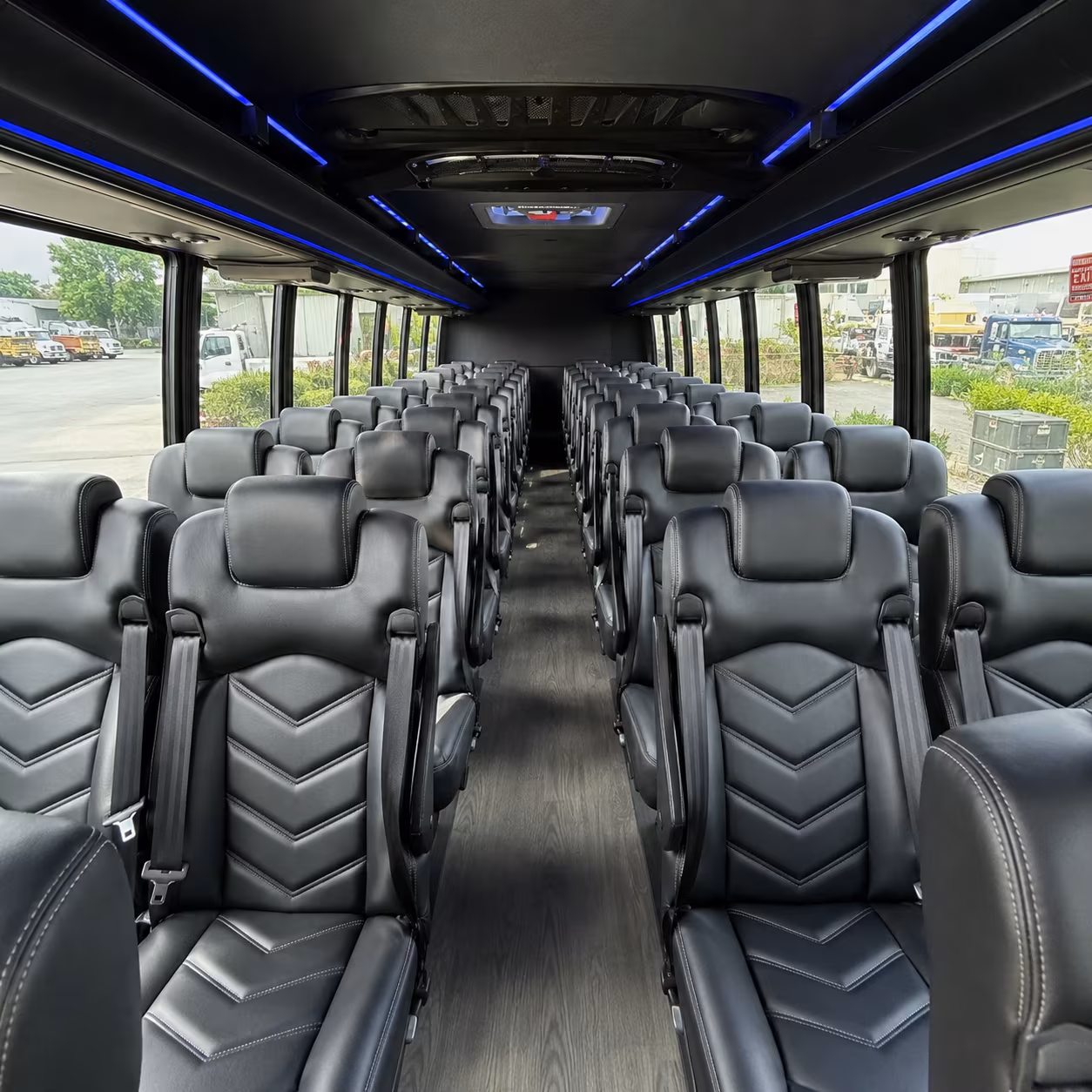 flint 28 passenger minibus inside