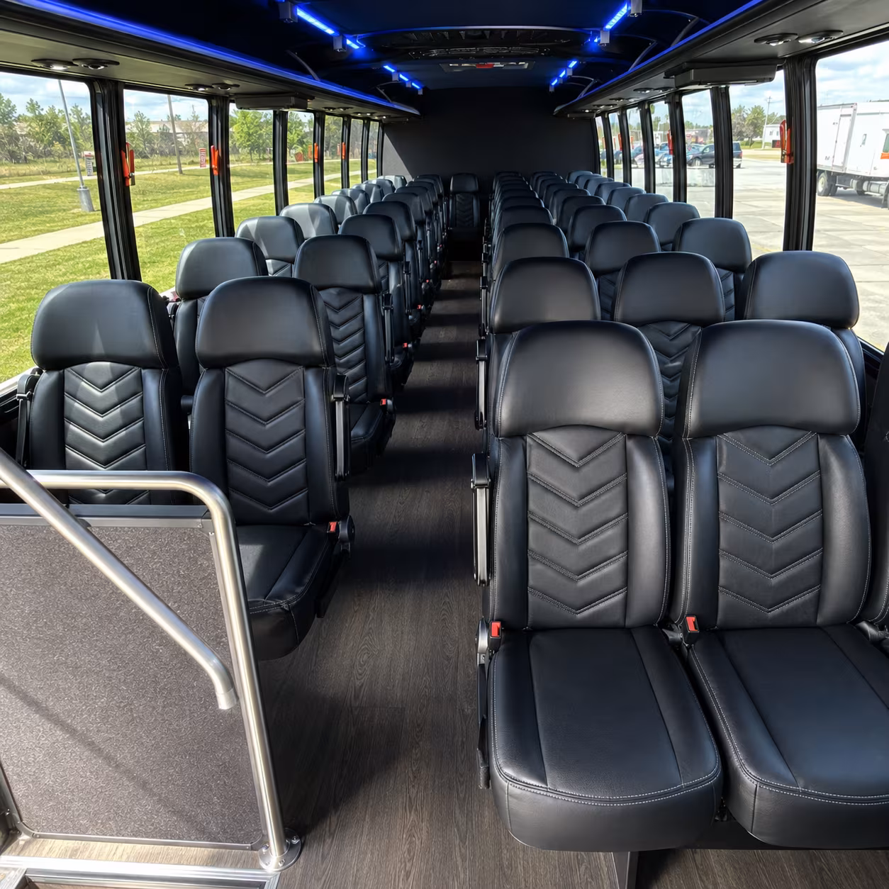 flint 30 passenger minibus interior