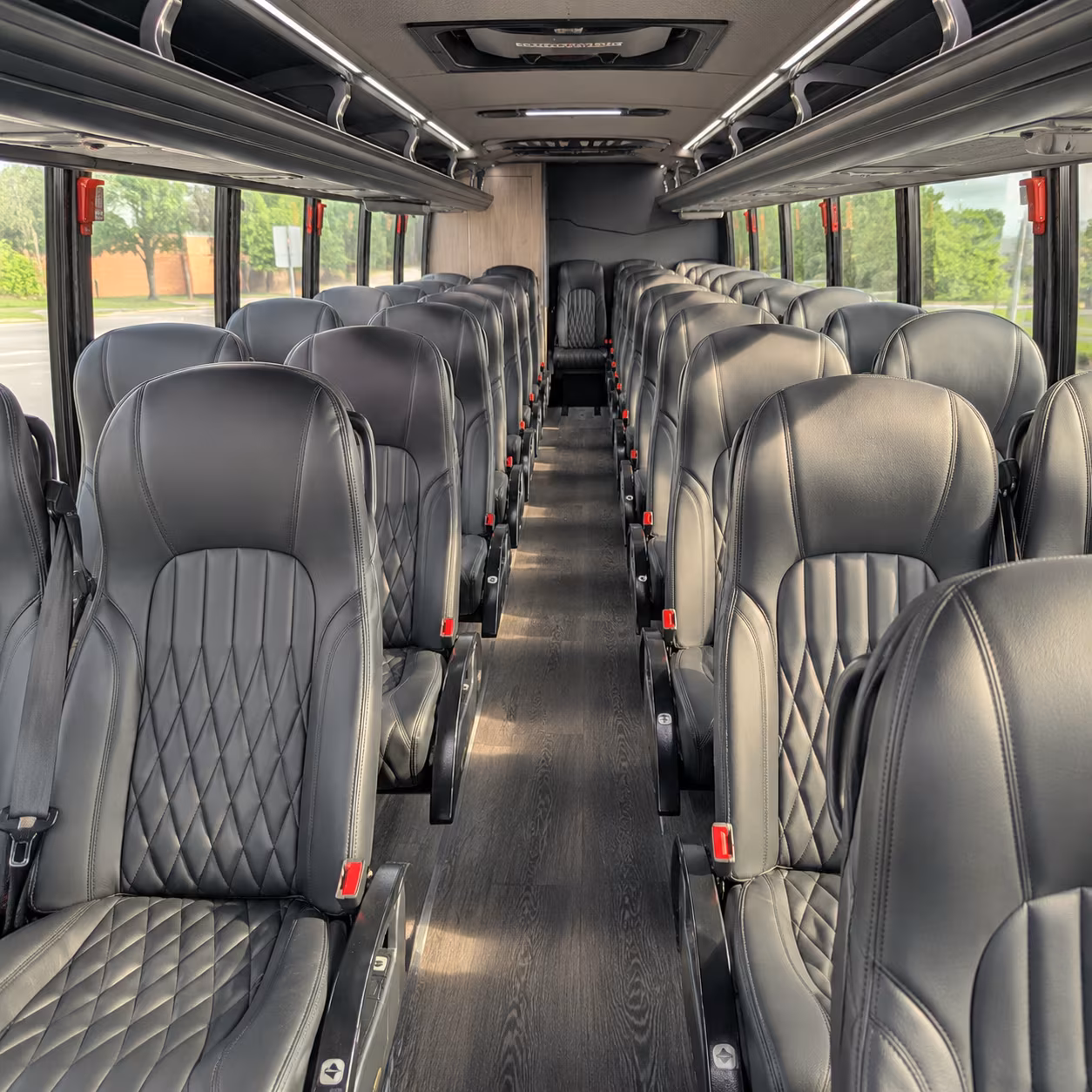 flint 35 passenger minibus interior
