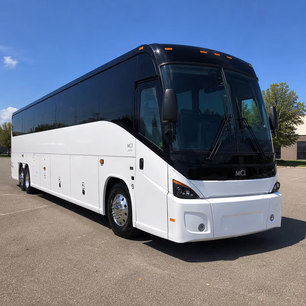 flint 45 passenger charter bus